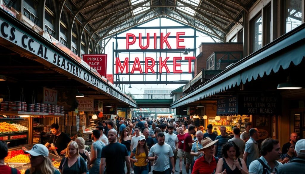 Pike Place Market crowd
