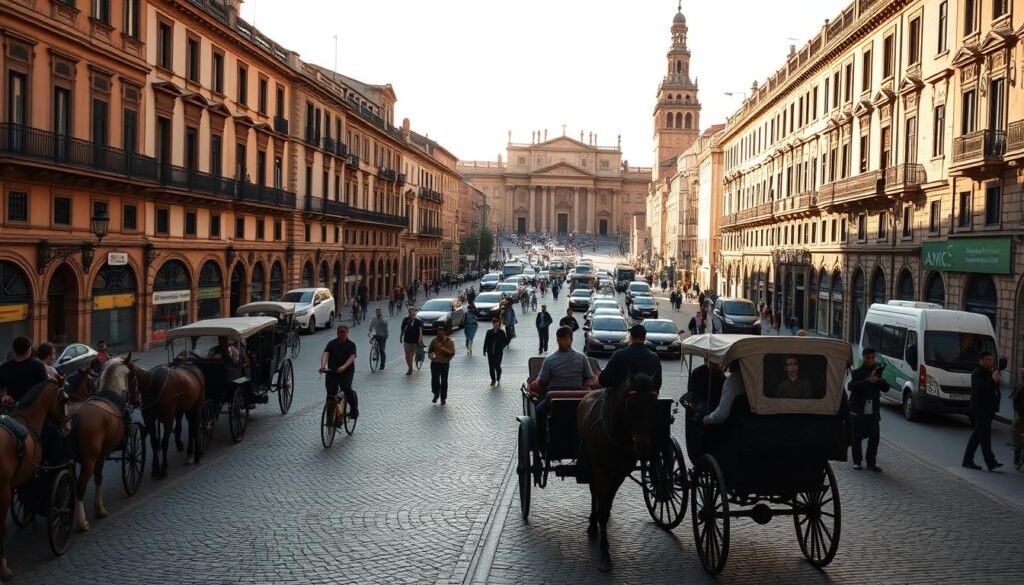 Seville historic center transportation