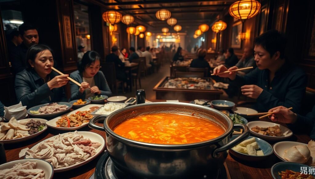 Sichuan hot pot dining