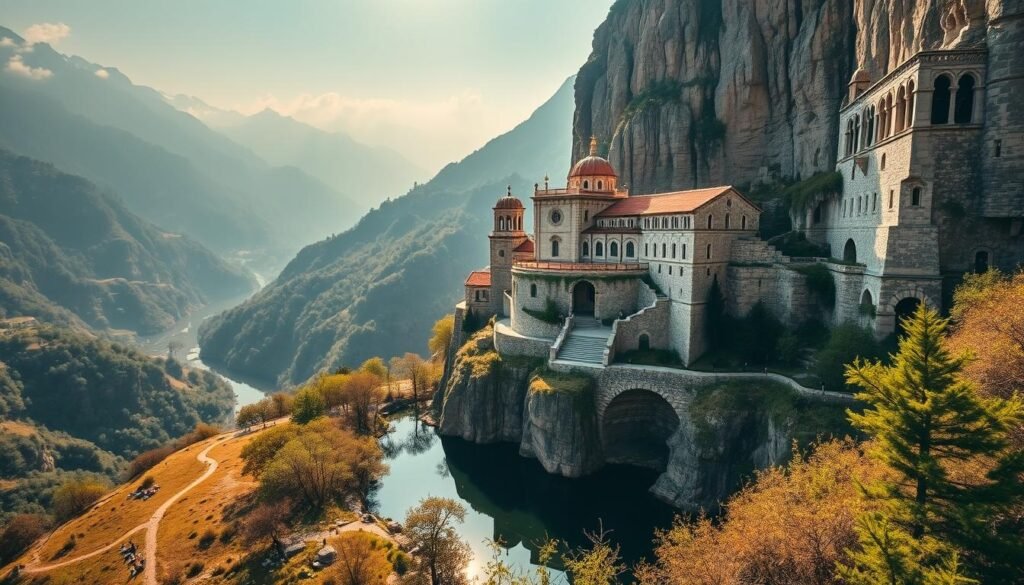 Sumela Monastery cliffside views