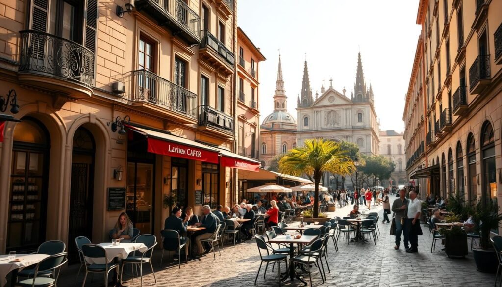 Turin city center cafes
