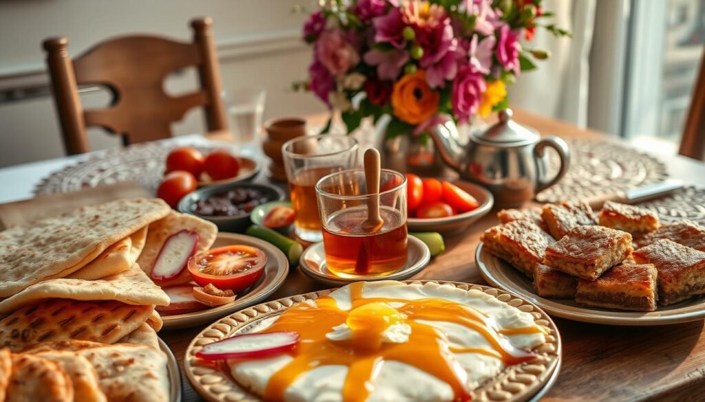 Turkish breakfast spread