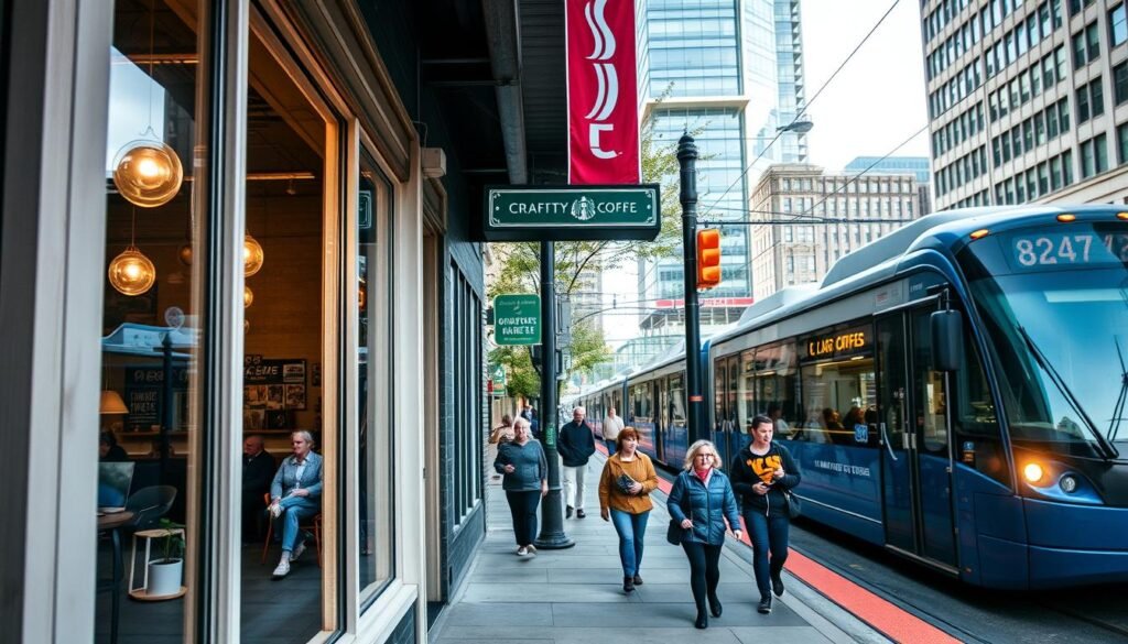 craft coffee and transit options in Seattle