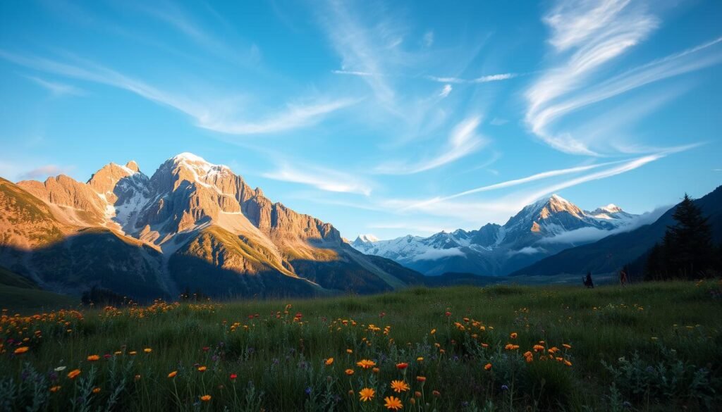mountain scenery in Grenoble
