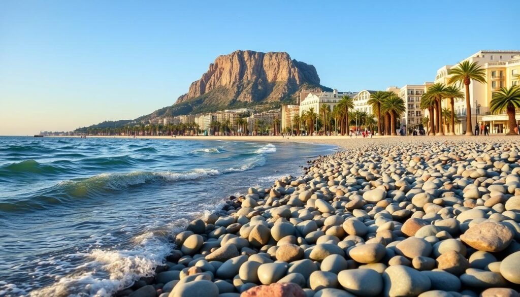 pebble beaches in Nice