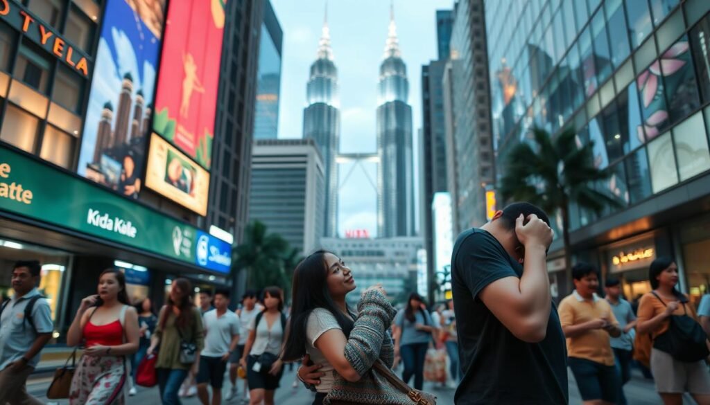 public displays affection Kuala Lumpur