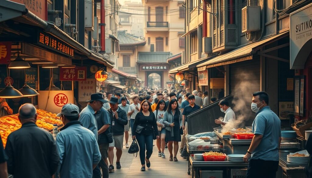 street food etiquette in Wuhan