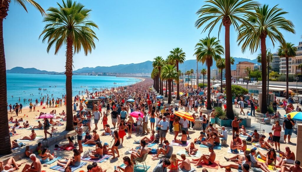 summer crowds in Nice