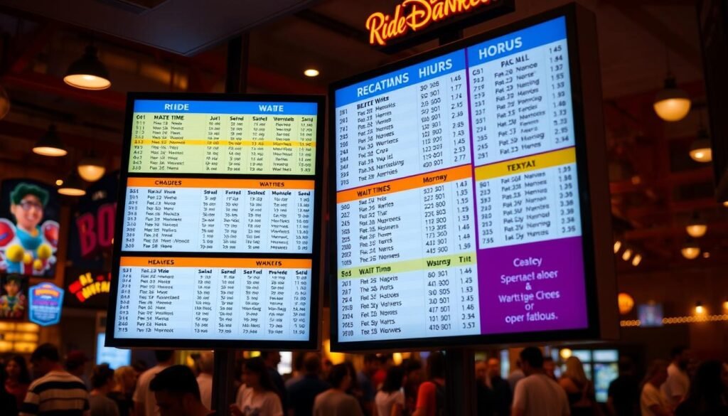 theme park ride schedules